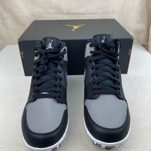 Nike Air Jordan 1 Retro Mid Shadow Grey Football - Picture 2 of 7